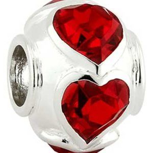 Solvar Red Heart Bead